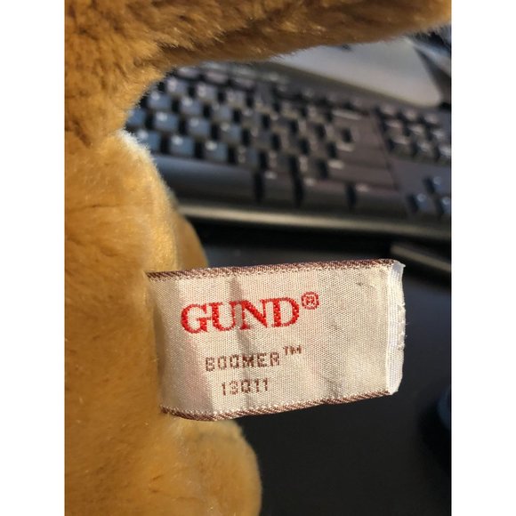 Gund "Boomer" Puppy Dog Plush Yellow Lab, Tan, Red Collar 8" 2002 Vintage - Picture 7 of 8